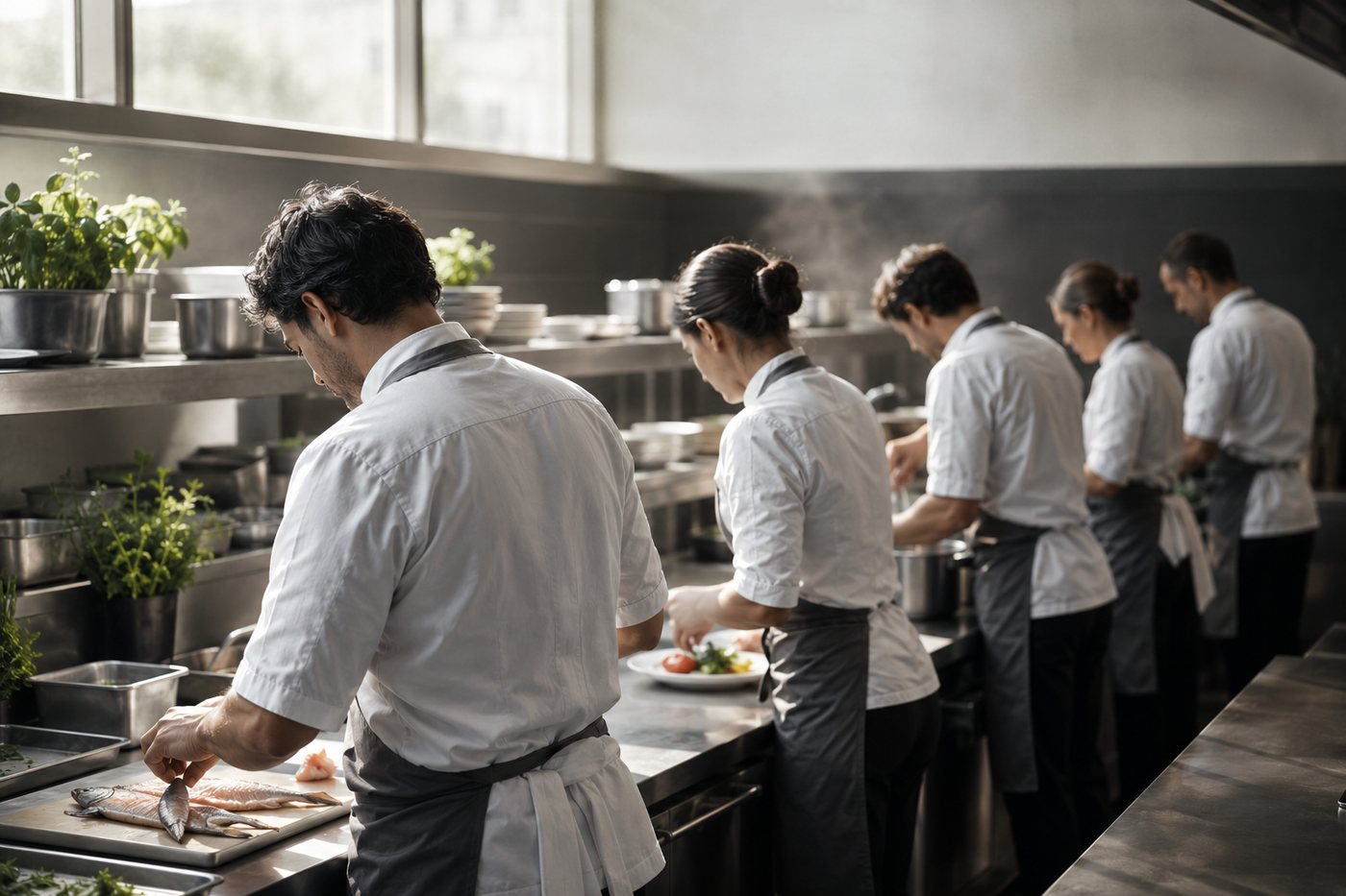 Equipo de cocina de EGA México trabajando en línea